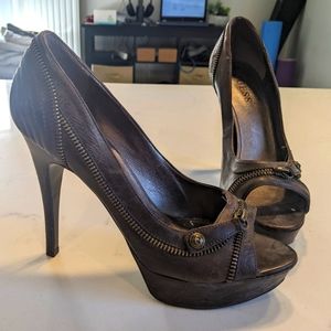 Guess Brown Leather Heels